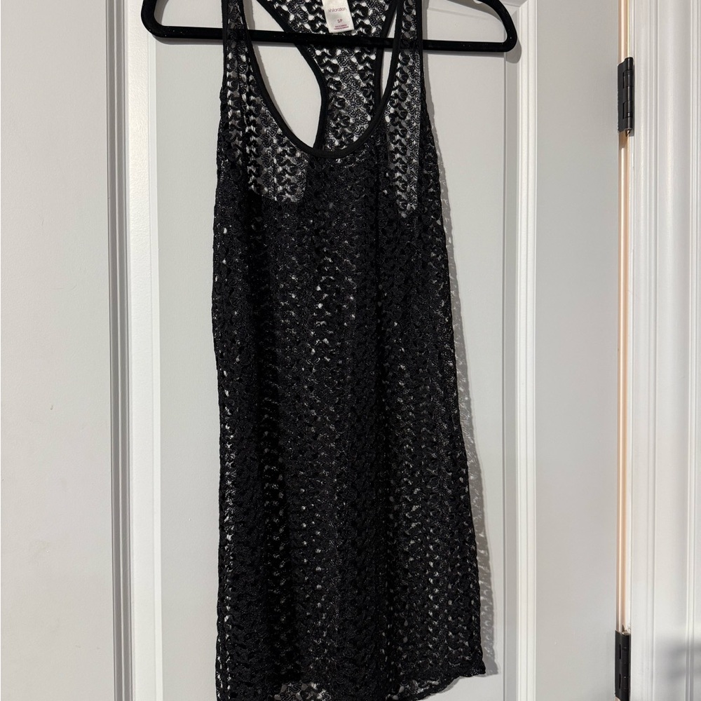 Xhilaration Black Lace Tank Top